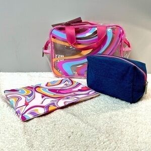 iScream Color Swirl Cosmetic Bag Trio